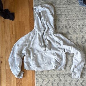 Lululemon Athletica Gray Crop Hoodie Long Sleeve